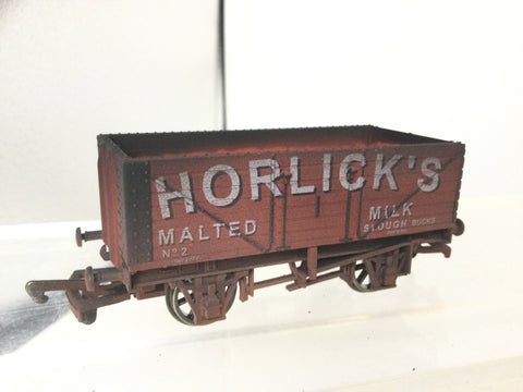 Dapol/West Wales Wagon Works OO Gauge 7 Plank Wagon Horlicks, Weathered