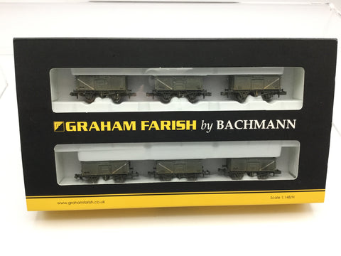 Graham Farish 377-225Z N Gauge BR Steel Mineral Wagon Set