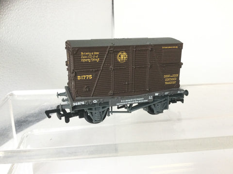 Bachmann 33-329 OO Gauge GWR Conflat Wagon 36876 w Container