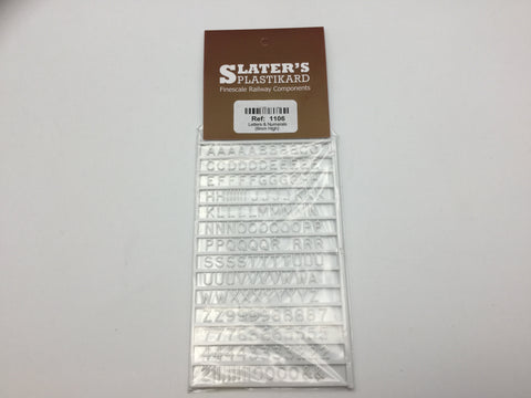 Slaters 1106 6mm High Letters and Numerals (White)