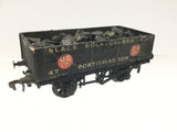 Peco R60/1R OO Gauge 5 Plank Wagon Black Rock Quarries