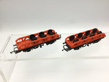 Hornby R224 OO Gauge Flat Wagon Wheel Load x2