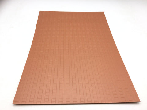 Slaters 0428 7mm/O Gauge Roofing Red Embossed Plastikard Sheet