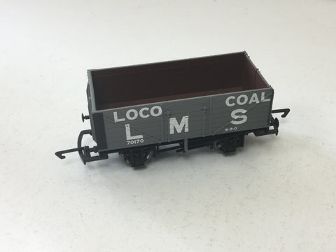 Hornby R1125 OO Gauge 7 Plank Wagon LMS Loco Coal 70170