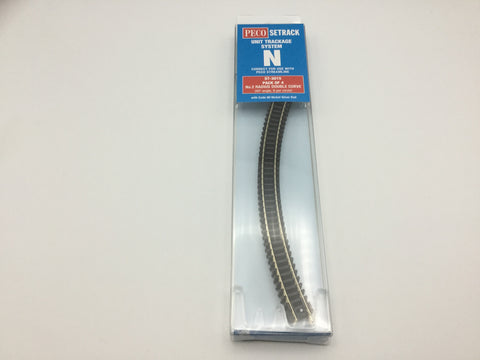 Peco ST-3015 N Gauge Pack of 4 ST-15 2nd Radius Double Curve Track