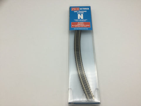 Peco ST-3019 N Gauge Pack of 4 ST-19 4th Radius Double Curve Track