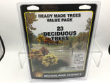 Woodland Scenics TR1576 2"-3" Ready Made Fall Colours Deciduous Trees Pack (23/Pk)