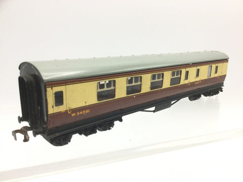 Hornby Dublo 4010 OO Gauge Stanier Choc/Cream Brake Coach W34881