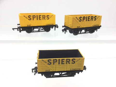 Trix/Liliput 1357 OO Gauge Open Wagon Spiers x3