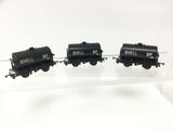 Triang T75 TT Gauge Black Tank Wagon BP/Shell x3