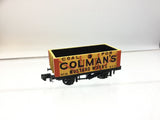 Peco NR-P412 N Gauge 7 Plank Wagon Colmans Mustard