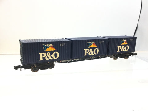 Graham Farish 373-455A N Gauge Bogie Freightliner Wagon P&O