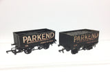 Peco R50/1P OO Gauge 7 Plank Wagon Parkend x2