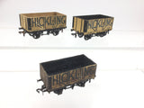 Peco R50/1H OO Gauge 7 Plank Wagon Hicklings x3