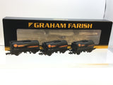 Graham Farish 373-785 N Gauge Triple Pack TTA Tank Wagon Shell Weathered
