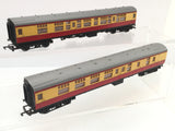 Hornby R928/R929 OO Gauge Blood/Custard Mk 1 Coaches