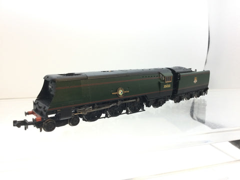 Graham Farish 372-312 N Gauge BR Green Merchant Navy 35028 Clan Line