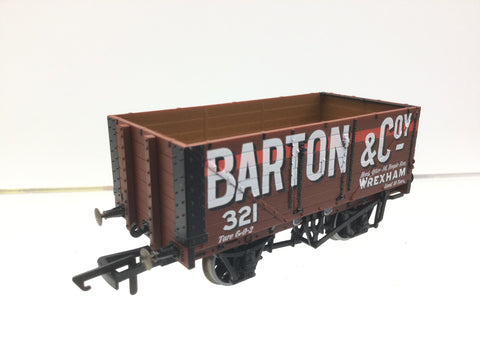Oxford Rail 76MW7020 OO Gauge 7 Plank Wagon Barton and Co No. 321