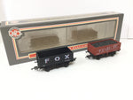 Dapol/Tutbury Jinny OO Gauge 7 Plank Wagons FOX/F.J Hall