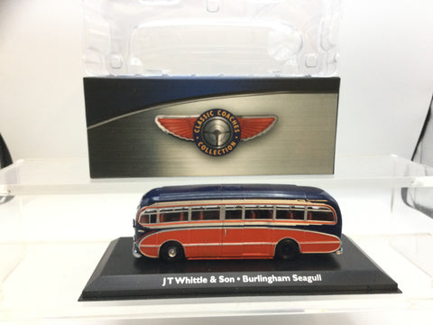 Atlas Editions 1:72 Gauge Burlingham Seagull Bus JT Whittle & Sons