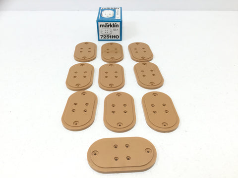 Marklin 7251 HO Gauge Bridge Pillar Base Plates x10 (NEW)