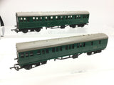 Triang R222/R223 OO Gauge BR 9" Suburban Coach x2