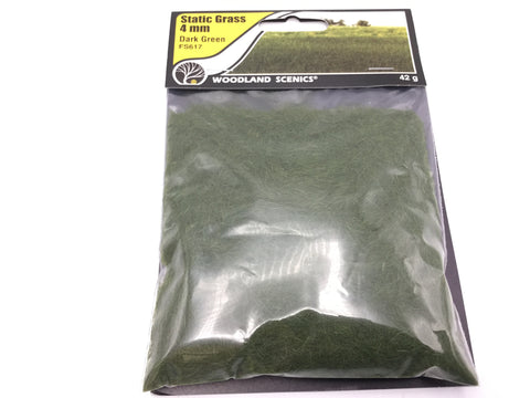 Woodland Scenics FS617 Static Grass 4mm Dark Green