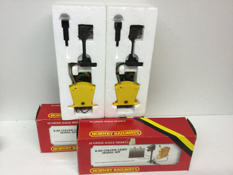 Hornby R405 OO Gauge Colour Light Signal Set x2