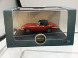 Oxford Diecast 76ETYP011 1:76/OO Gauge Jaguar E Type DHC Closed Carmen Red