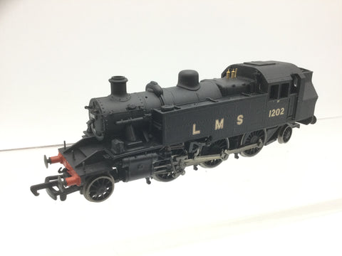 Bachmann 31-453A OO Gauge LMS Black Ivatt Class 2MT 1202