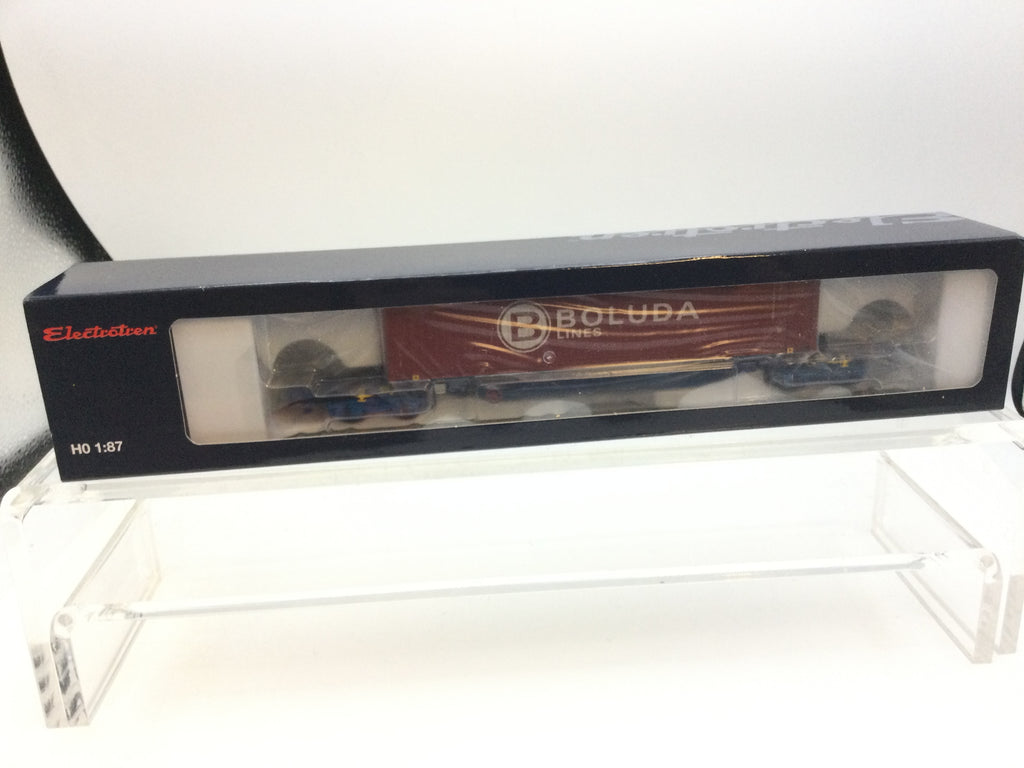 Boluda Container Sizes Electrotren HE6045 HO Gauge Transfesa MMC3 4 Axle Boluda Container Wagon V