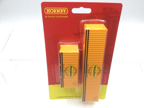 Hornby R60002 OO Gauge Pentalver, Container Pack, 1 x 40' and 1 x 20' Containers - Era 11