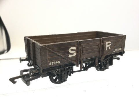 Dapol B179 OO Gauge 5 Plank Open Wagon SR 27348 Weathered