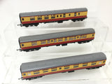 Hornby R626/R928/R929 OO Gauge Blood/Custard Mk 1 Coaches