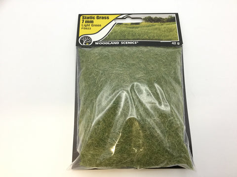 Woodland Scenics FS623 Static Grass 7mm Light Green