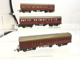Triang T80 TT Gauge Maroon Suburban Coaches x3