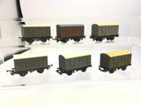Triang T71 TT Gauge Covered Goods Wagon x6