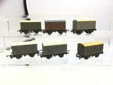 Triang T71 TT Gauge Covered Goods Wagon x6