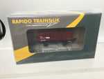Rapido Trains 907011 OO Gauge 7 Plank Wagon BR S&T Dept Red DS28635