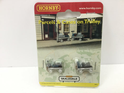 Hornby R8676 OO Gauge Parcels & Cases on Trolley
