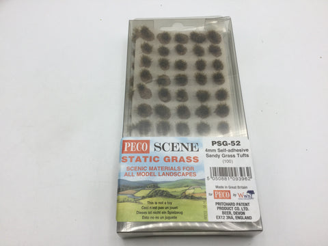 Peco PSG-52 4mm Self-Adhesive Sandy Grass Tufts (Approx 100)