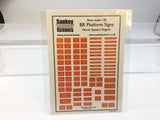 Sankey Scenics BRPS NER4 OO Gauge BR Platform Signs North Eastern Region