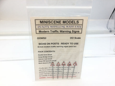 Ancorton OOWS2 OO Gauge Modern Traffic Warning Signs