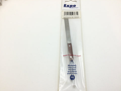 Expo 79022 6.5 inch Straight Pointed Tweezer with Insulated Handles