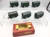 Triang R11 OO Gauge BR Green Closed Van W8755 x6