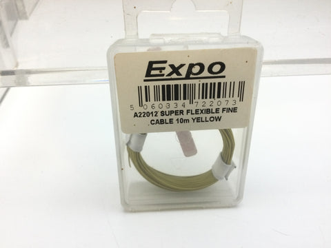 Expo A22012 10 Metre Super Flexible Fine Cable/Wire Yellow