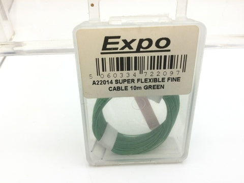 Expo A22014 10 Metre Super Flexible Fine Cable/Wire Green