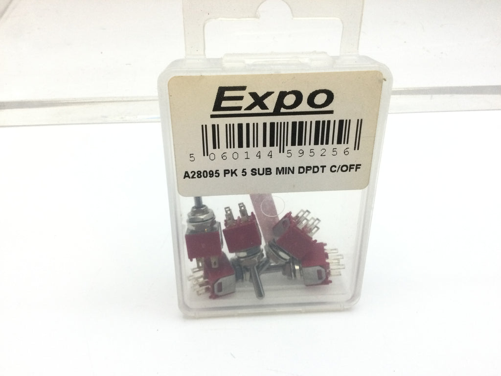 Expo Miniature On/On Change Over Switches - Pack Of 5 For Electronics & DIY Projects