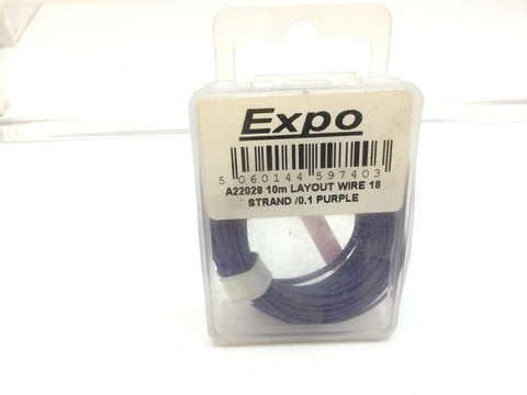 Expo A22029 10 Metre Roll of Purple 18/0.1mm Cable/Wire