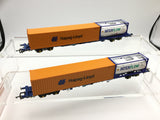 Hornby R6557 OO Gauge KFA Container Wagon Hapag-Lloyd/Interflow x2